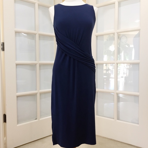 Fabletics Navy Blue Sleeveless Jersey Tank Dress XS - Picture 5 of 13